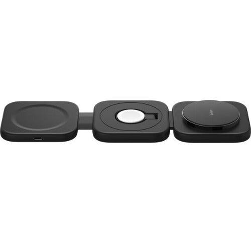 Belkin BoostCharge Pro Convertible 3-in-1 Magnetic Wireless Charging Travel Pad with Qi2 + 36W PSU + USB-C Cable- Black (WIZ024fqBK), 2 Years Warranty - Image 1