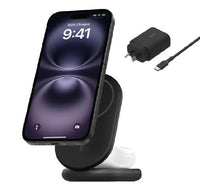 Belkin BoostCharge 2-in-1 Magnetic Foldable Wireless Charger With Qi2 15W + 36W Wall Charger + USB-C Cable(1.5M) - Black (WIZ028auBK),2 Years Warranty - Image 1