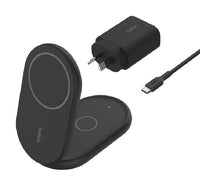 Belkin BoostCharge 2-in-1 Magnetic Foldable Wireless Charger With Qi2 15W + 36W Wall Charger + USB-C Cable(1.5M) - Black (WIZ028auBK),2 Years Warranty - Image 2