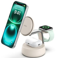 Belkin UltraCharge Pro 3-in-1 Wireless Qi2 Charging Dock + 45W USB-C PSU + USB-C Cable (1.5M) - White (WIZ040auSD), 25W, CEW $2500, 2 Years Warranty - Image 1