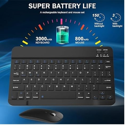 USP Bluetooth Wireless Keyboard – Rechargeable, Ultra-Thin & Portable, Compatible - iPad, Mac, PC, & Android devices, Bluetooth 5.0, 3 Years Warranty - Image 4