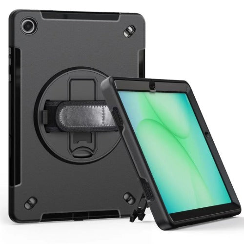 USP Samsung Galaxy Tab A9+ (11") Case Black - Built-in-Kickstand, Hand & Shoulder Strap, DropProof, Pen holder, ShockProof, 5 Years Warranty - Image 5