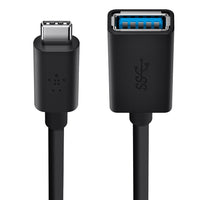 Belkin 3.0 USB-C to USB-A Adapter - Black (F2CU036btBLK), Power Output 3A, 5Gbps, Reversible USB-C Connector, USB-IF Certified, 2 Years Warranty - Image 3
