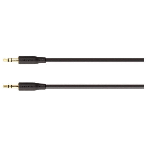 Belkin 3.5 mm Gold Plated AUX Cable (2M) - Black (F3Y117bt2M), Plug-In & Play Anywhere, Perfect for Connecting, Apple, 2 Years Warranty - Image 2