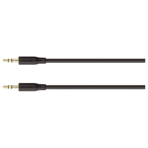 Belkin 3.5 mm Gold Plated AUX Cable (2M) - Black (F3Y117bt2M), Plug-In & Play Anywhere, Perfect for Connecting, Apple, 2 Years Warranty - Image 2