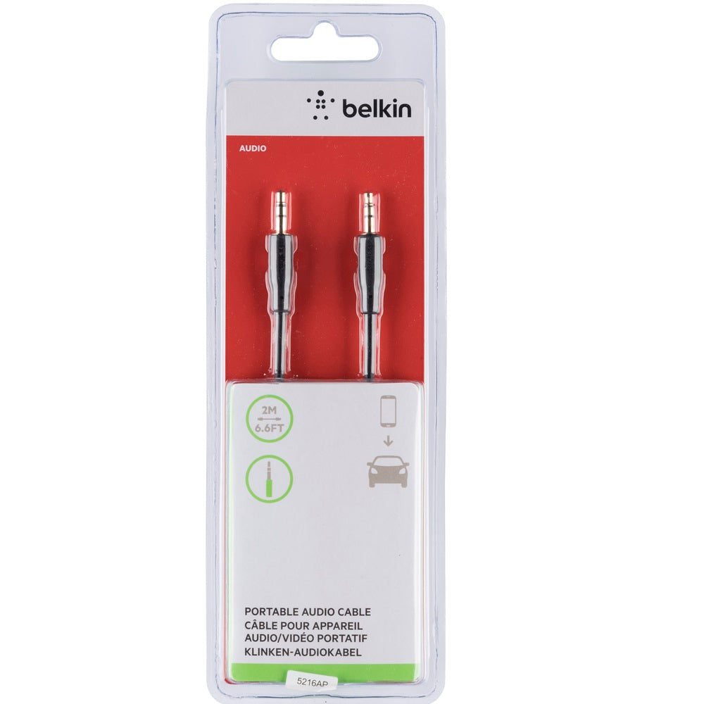 Belkin 3.5 mm Gold Plated AUX Cable (2M) - Black (F3Y117bt2M), Plug-In & Play Anywhere, Perfect for Connecting, Apple, 2 Years Warranty - Image 3
