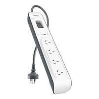 Belkin SurgeMaster 4-Outlet Surge Protection Strip - White/Grey (BSV400au2M), 2M Power Cord, 525 Joules Protection, CEW $20,000, 2 Years Warranty - Image 5