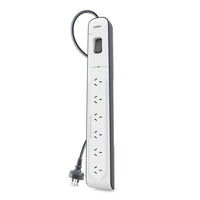 Belkin SurgeMaster 6-Outlet Surge Protection Strip - White/Grey (BSV603au2M), 2M Power Cord, 650 Joules Protection, CEW $30,000, 2 Years Warranty - Image 2