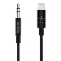 Belkin 3.5 mm Audio Cable With Lightning Connector (0.9M) - Black(AV10172bt03-BLK), High Resolution Audio, MFI-Certified, Apple, 2 Years Warranty - Image 1