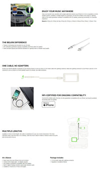 Belkin 3.5 mm Audio Cable With Lightning Connector (0.9M) - White (AV10172bt03-WHT), High Resolution Audio, MFI-Certified, Apple, 2 Years Warranty - Image 4