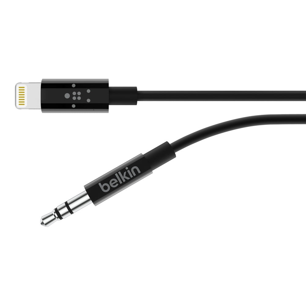 Belkin 3.5 mm Audio Cable With Lightning Connector (1.8M) - Black (AV10172bt06-BLK), High Resolution Audio, MFI-Certified, Apple, 2 Years Warranty - Image 3