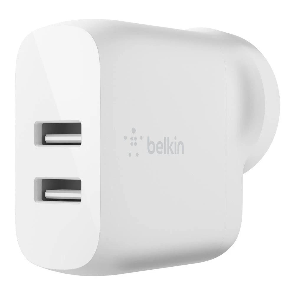 Belkin BoostCharge 24W Dual USB-A Wall Charger + USB-A to USB-C Cable (1M) - White (WCE001au1MWH), 2xUSB-A (12W), CEW $2,500, 2 Years Warranty - Image 3