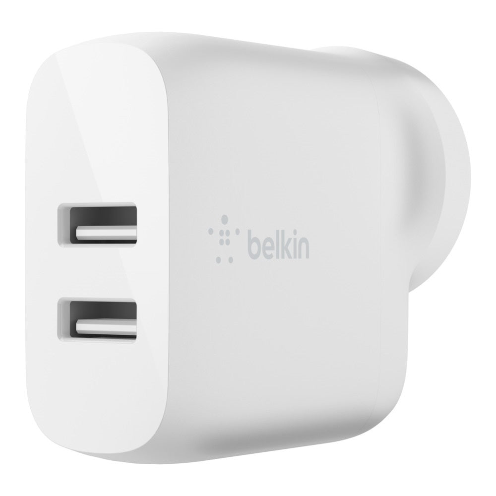 Belkin BoostCharge 24W Dual USB-A Wall Charger + Lightning to USB-A Cable (1M) - White (WCD001au1MWH), 2xUSB-A (12W), CEW $2,500, 2 Years Warranty - Image 3