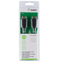 Belkin High Speed HDMI Cable With Ethernet 4K/Ultra HD Compatible (1M) - Black (F3Y021bt1M), 120Hz, 10.2Gbps Bandwidth, 2 Years Warranty - Image 2