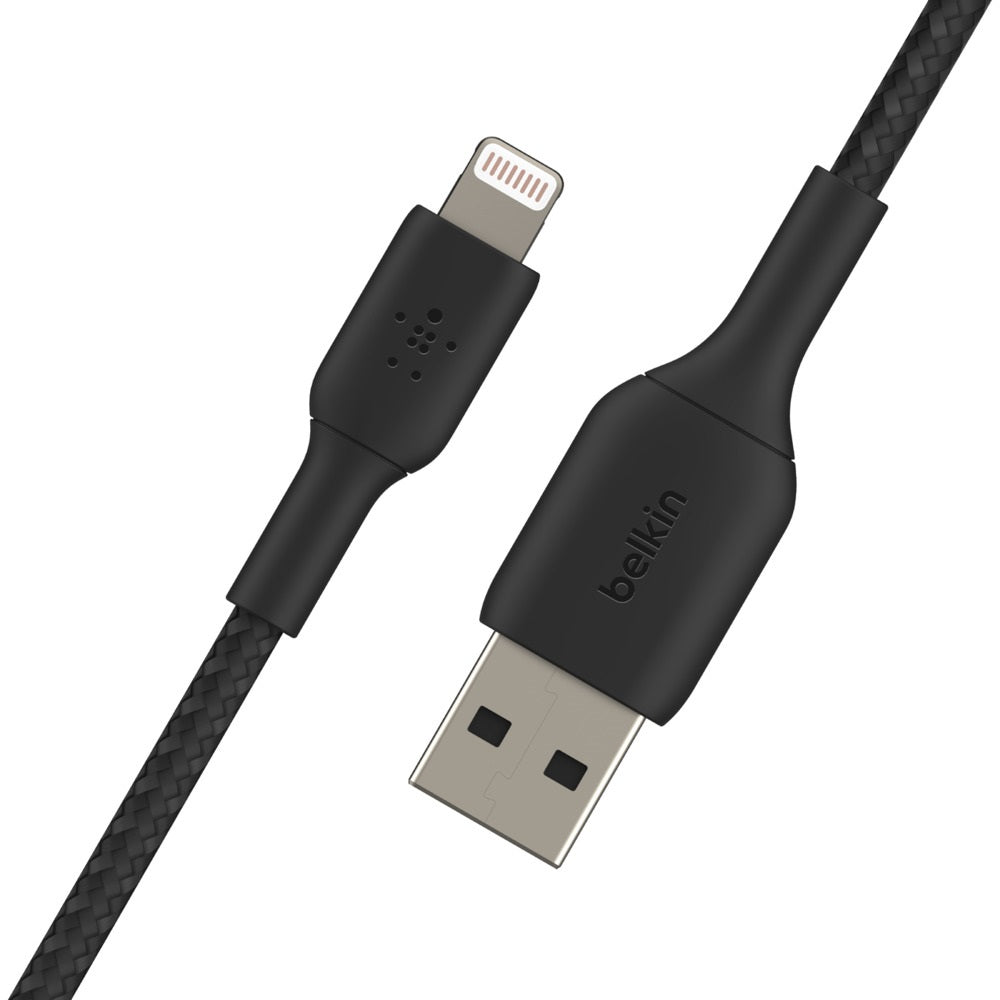 Belkin BoostCharge Lightning to USB-A Cable (1M) - Black (CAA001bt1MBK), 2.4A/12W, 480Mbps, 25K+ Bends, Apple iPhone, MFI-Certified, 2 Years Warranty - Image 3
