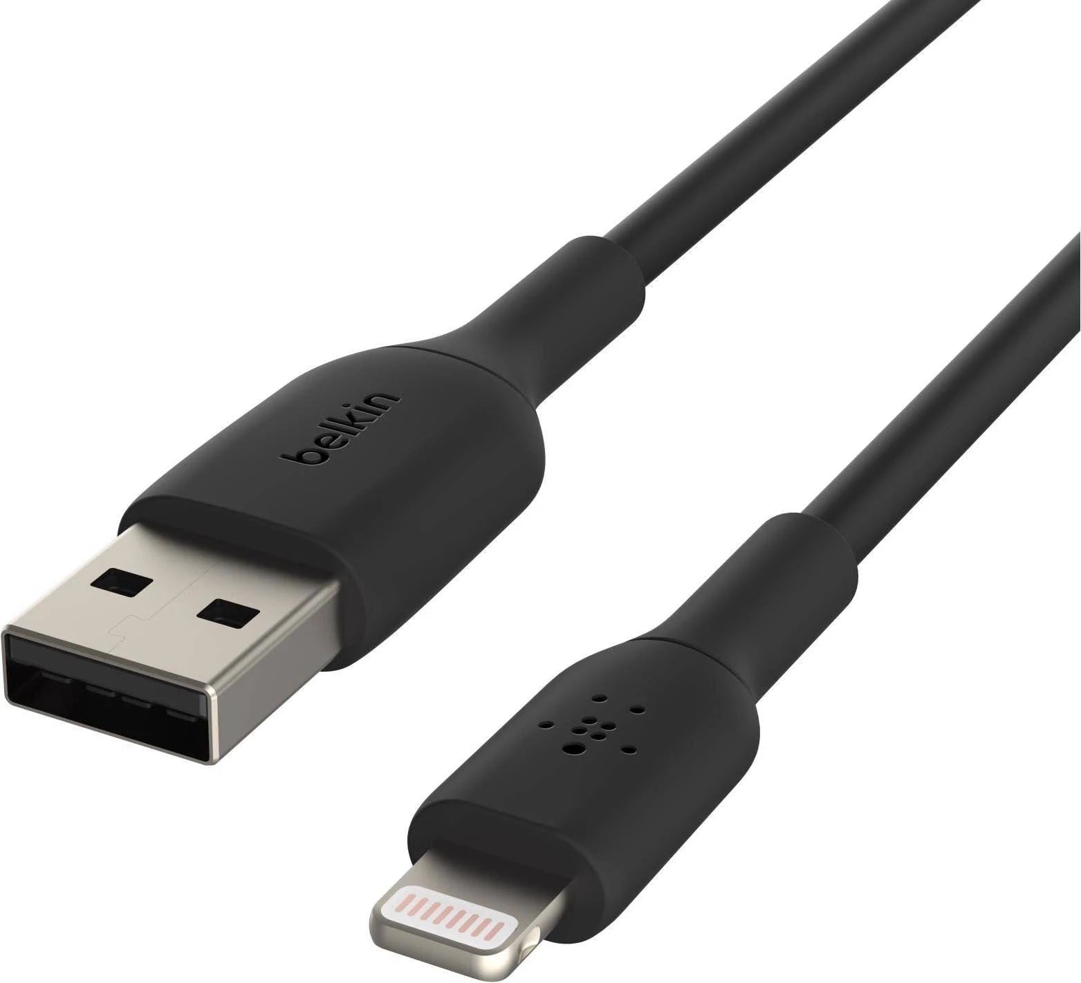 Belkin BoostCharge Lightning to USB-A Cable (1M) - Black (CAA001bt1MBK), 2.4A/12W, 480Mbps, 25K+ Bends, Apple iPhone, MFI-Certified, 2 Years Warranty - Image 4
