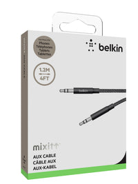 Belkin MIXIT Metallic AUX Cable (1.2M) - Black (AV10164bt04-BLK), Versatile, Sleek & Stylish, Durable, Easy to Carry, 2 Years Warranty - Image 3