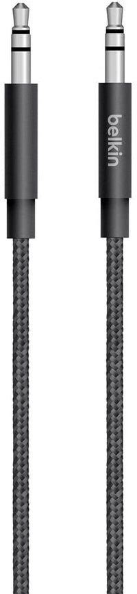 Belkin MIXIT Metallic AUX Cable (1.2M) - Black (AV10164bt04-BLK), Versatile, Sleek & Stylish, Durable, Easy to Carry, 2 Years Warranty - Image 1