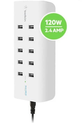 Belkin RockStar™ 10-Port USB-A Charging Station - White (B2B139au), Intelligent Charging,120W, Overcurrent protection, $5,000 CEW, 2 Years Warranty - Image 5