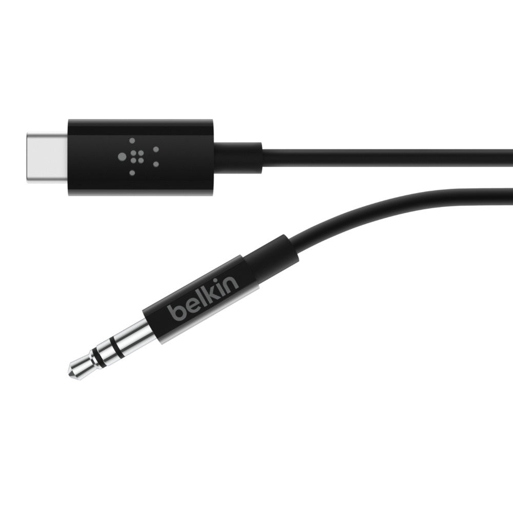 Belkin RockStar USB-C to 3.5mm Audio Cable (0.9M) - Black (F7U079bt03-BLK), Superior Audio, Apple iPhone, USB-IF Certified, 2 Years Warranty - Image 2