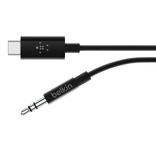Belkin RockStar USB-C to 3.5mm Audio Cable (0.9M) - Black (F7U079bt03-BLK), Superior Audio, Apple iPhone, USB-IF Certified, 2 Years Warranty - Image 2