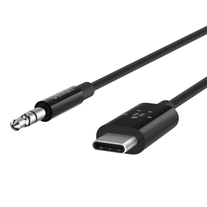Belkin RockStar USB-C to 3.5mm Audio Cable (0.9M) - Black (F7U079bt03-BLK), Superior Audio, Apple iPhone, USB-IF Certified, 2 Years Warranty - Image 4