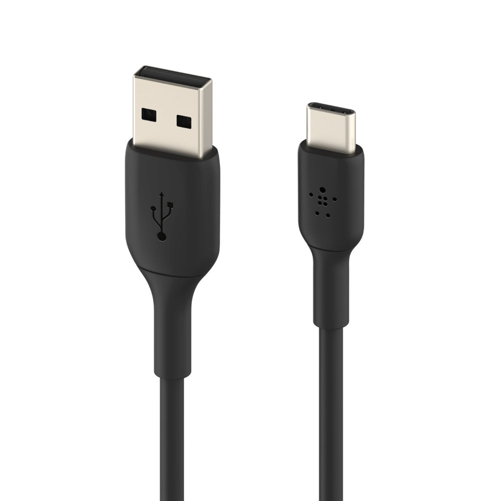Belkin BoostCharge USB-C to USB-A Cable (1M) - Black (CAB001bt1MBK), 3A/15W, 480Mbps, 25K+ Bends, Samsung, USB-IF Certified, 2 Years Warranty - Image 2