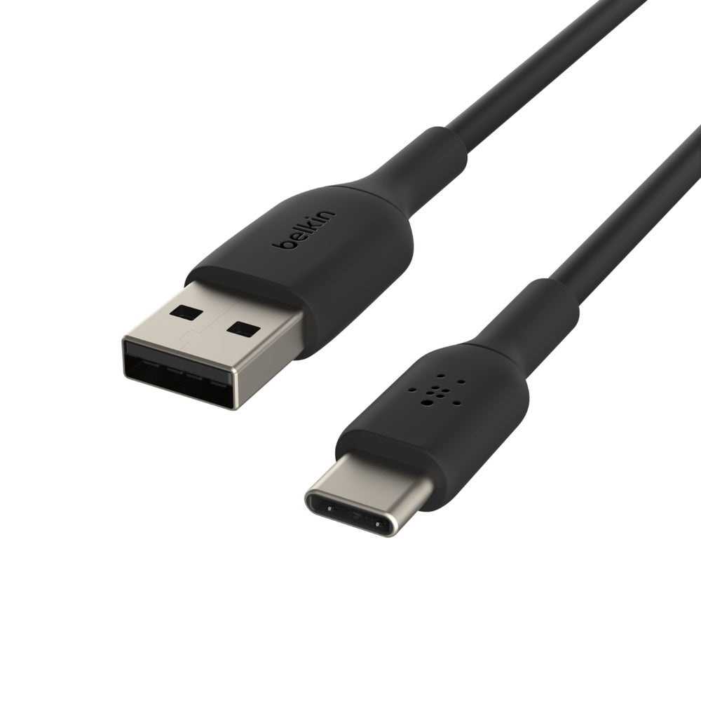 Belkin BoostCharge USB-C to USB-A Cable (1M) - Black (CAB001bt1MBK), 3A/15W, 480Mbps, 25K+ Bends, Samsung, USB-IF Certified, 2 Years Warranty - Image 3