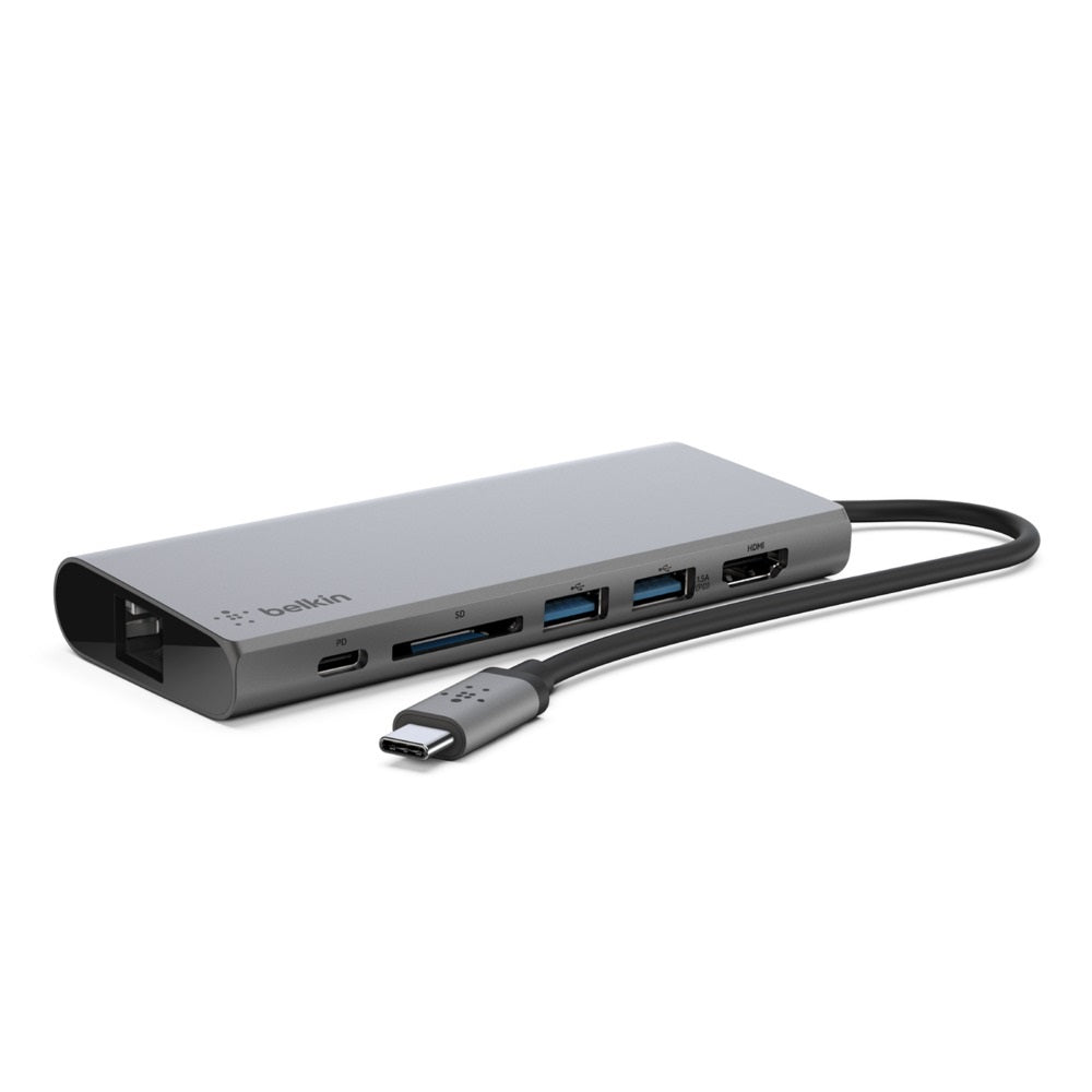 Belkin USB-C Multimedia Hub - (F4U092btSGY), Compact, 60W, 5Gbps, 1x 4K HDMI, 1x USB-C, 2x USB-A, 1x SD Card, 1x Gigabit Ethernet, 2 Years Warranty - Image 5