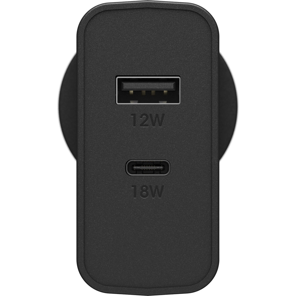 OtterBox 30W Dual Port Premium PD Fast Wall Charger - Black (78-80029), (USB-C 18W & USB-A 12), Drop Tested, Safe & Smart Charging, 2 Years Warranty - Image 3