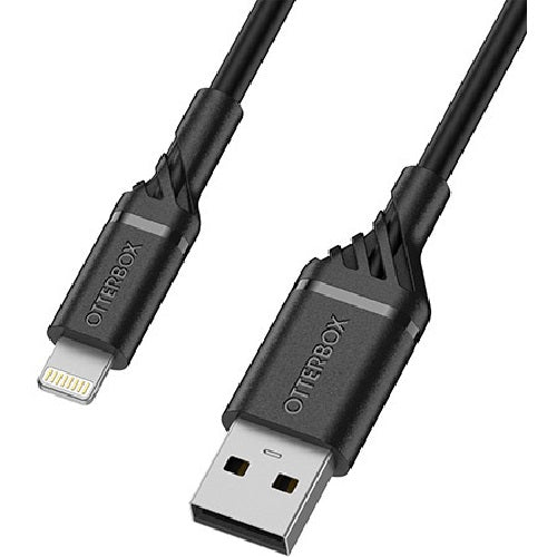 OtterBox Lightning to USB-A (2.0) Cable (1M) - Black (78-52525), 3 AMPS (60W), MFi, 3K Bend/Flex, 480Mbps Transfer, Durable, 2 Years Warranty - Image 2