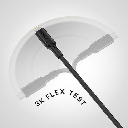 OtterBox Lightning to USB-A (2.0) Cable (1M) - Black (78-52525), 3 AMPS (60W), MFi, 3K Bend/Flex, 480Mbps Transfer, Durable, 2 Years Warranty - Image 3