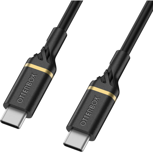 LS OtterBox USB-C to USB-C (2.0) PD Fast Charge Cable (1M) - Black (78-52541),3 AMPS (60W),Samsung Galaxy,Apple iPhone,iPad, 2 Years Warranty