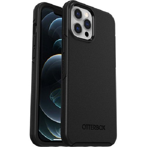 OtterBox Symmetry+ MagSafe Apple iPhone 12 Pro Max Case Black - (77-80139), Antimicrobial, DROP+ 3X Military Standard, 7 Years Warranty