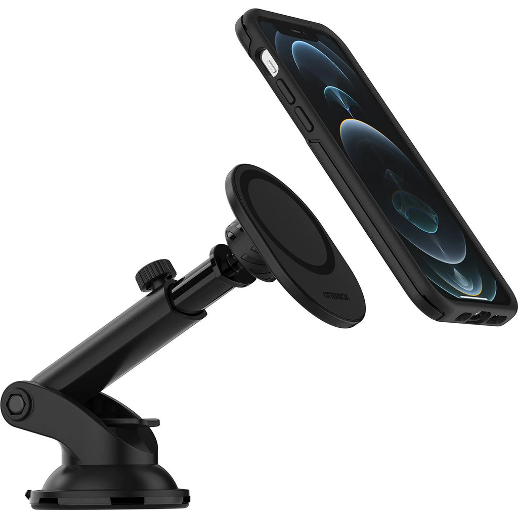 OtterBox Car Dash & Windshield Mount for MagSafe Black-(78-80446),Adjustable Mount,Strong Magnetic Alignment,Holds phone Securely, 2 Years Warranty - Image 1