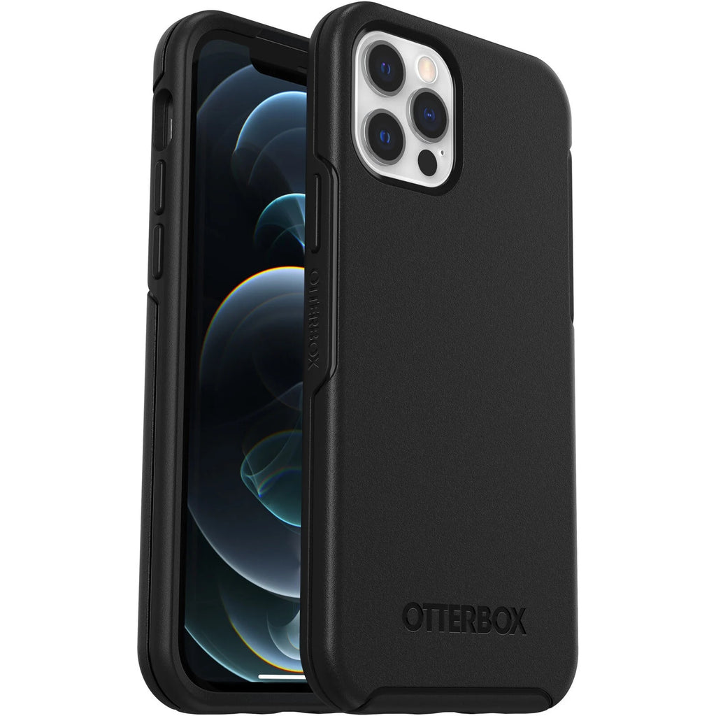 OtterBox Symmetry Apple iPhone 12 / iPhone 12 Pro Case Black - (77-65414), DROP+ 3X Military Standard, Raised Edges, Ultra-Sleek,7 Years Warranty - Image 1