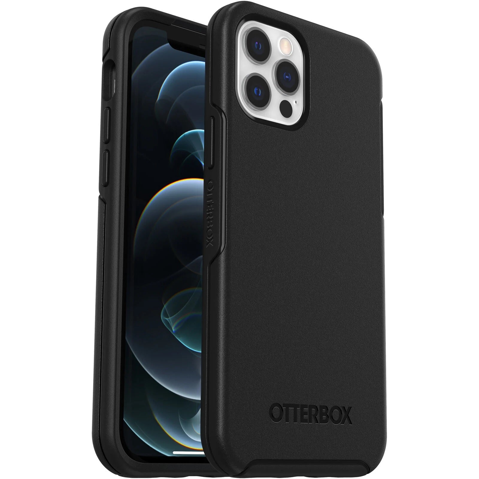 OtterBox Symmetry Apple iPhone 12 / iPhone 12 Pro Case Black - (77-65414), DROP+ 3X Military Standard, Raised Edges, Ultra-Sleek,7 Years Warranty - Image 1
