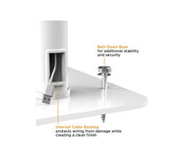 Brateck Universal Anti-Theft tablet floor stand compatible with most 7.9”-11” Tablets-White 220x300x1238mm Anti-Theft Locking Screw - Image 4