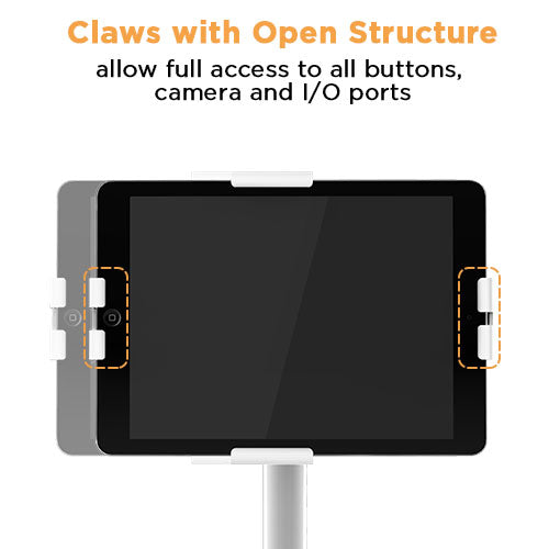 Brateck MPBT-PAD33-03 Universal Anti-Theft Tablet Countertop Fit most  7.9” to 11” Tablets - White 160x230x415mm, Anti-Theft Locking Screw (LS) - Image 4