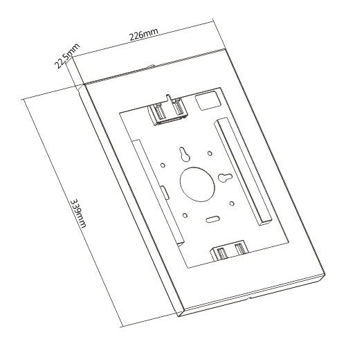 Brateck Anti-Theft Wall-Mounted Tablet Enclosure Fit most 9.7” to 11” tablets including iPad, iPad Air, iPad Pro,- White 226x343x22.5mm - Image 4