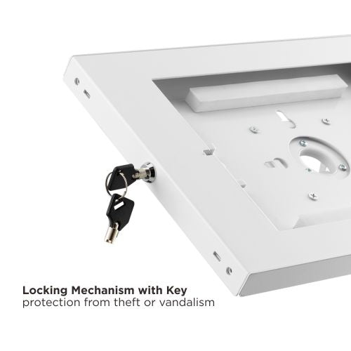 Brateck Anti-Theft Countertop Tablet Holder with Bolt Down Base Fit most  9.7” to 11” tablets - White 300x200x469mm, Anti-theft Lock with a Key (LS) - Image 4