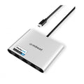 mbeat® USB-C Quad 4K HDMI DisplayLink® Adapter with PD Pass-through  Quad 4K@60Hz 4 × HDMI 2.0  1 × USB-C 3.1 1 × USB-C PD 3.0 Supports up to 90W - Image 1
