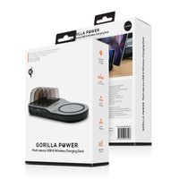 (LS) mbeat® Gorilla Power 50W Qi Certified Multi-Device USB & Wireless Charging Dock Fast Charge USB Port: DC 5V/3A, 9V/2A, 12V/1.5A Product - Image 4