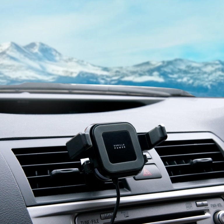 （LS） mbeat® Gorilla Power 10W Wireless Car Charger with 2.4A USB Charging, Air Vent Clip & Windshield Stand Black  Package - Image 2