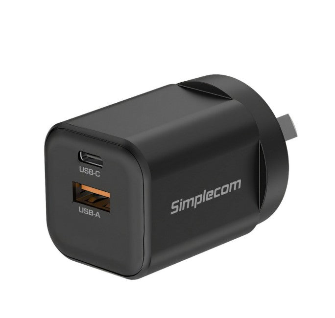 Simplecom CU235 Dual Port PD 35W Fast Wall Charger USB-C + USB-A for Phone Tablet - Image 5