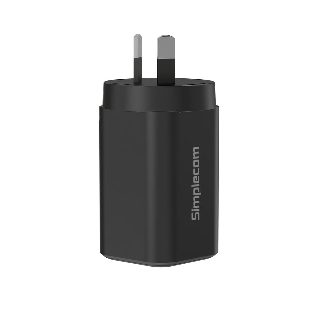 Simplecom CU365 3-Port PD 65W GaN Wall Charger Dual USB-C + USB-A for Phone Laptop - Image 4