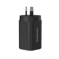 Simplecom CU365 3-Port PD 65W GaN Wall Charger Dual USB-C + USB-A for Phone Laptop - Image 4