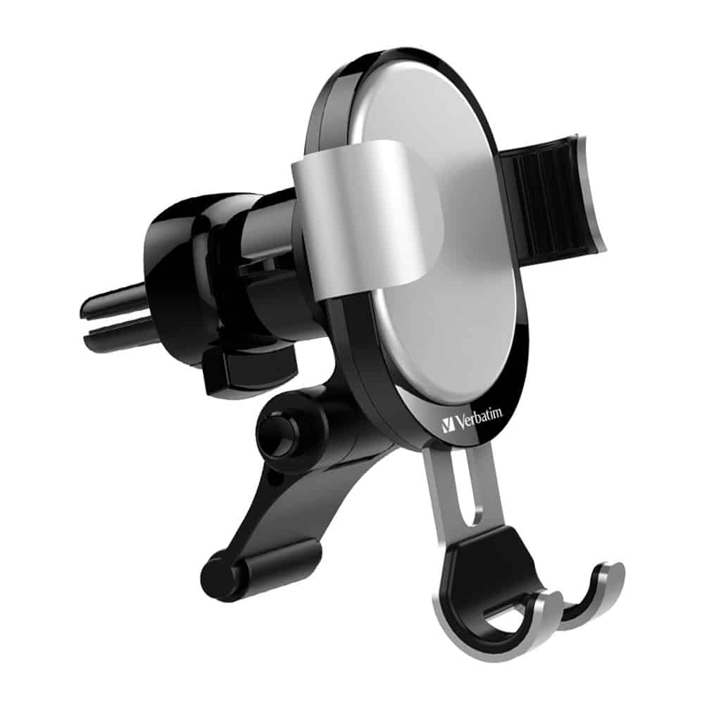 (LS) Verbatim Verbatim Car Air Vent Phone Holder Gravity with Grip - Silver - Image 1