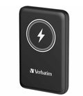 Verbatim Power Pack 10,000 mAh PD 3.0,  22.5w, embedded cables USB-C, Lightning Cables, USB-A Ports – Charge 4 devices at once, LED display Black - Image 1