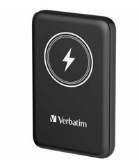 Verbatim Power Pack 10,000 mAh PD 3.0,  22.5w, embedded cables USB-C, Lightning Cables, USB-A Ports – Charge 4 devices at once, LED display Black - Image 1